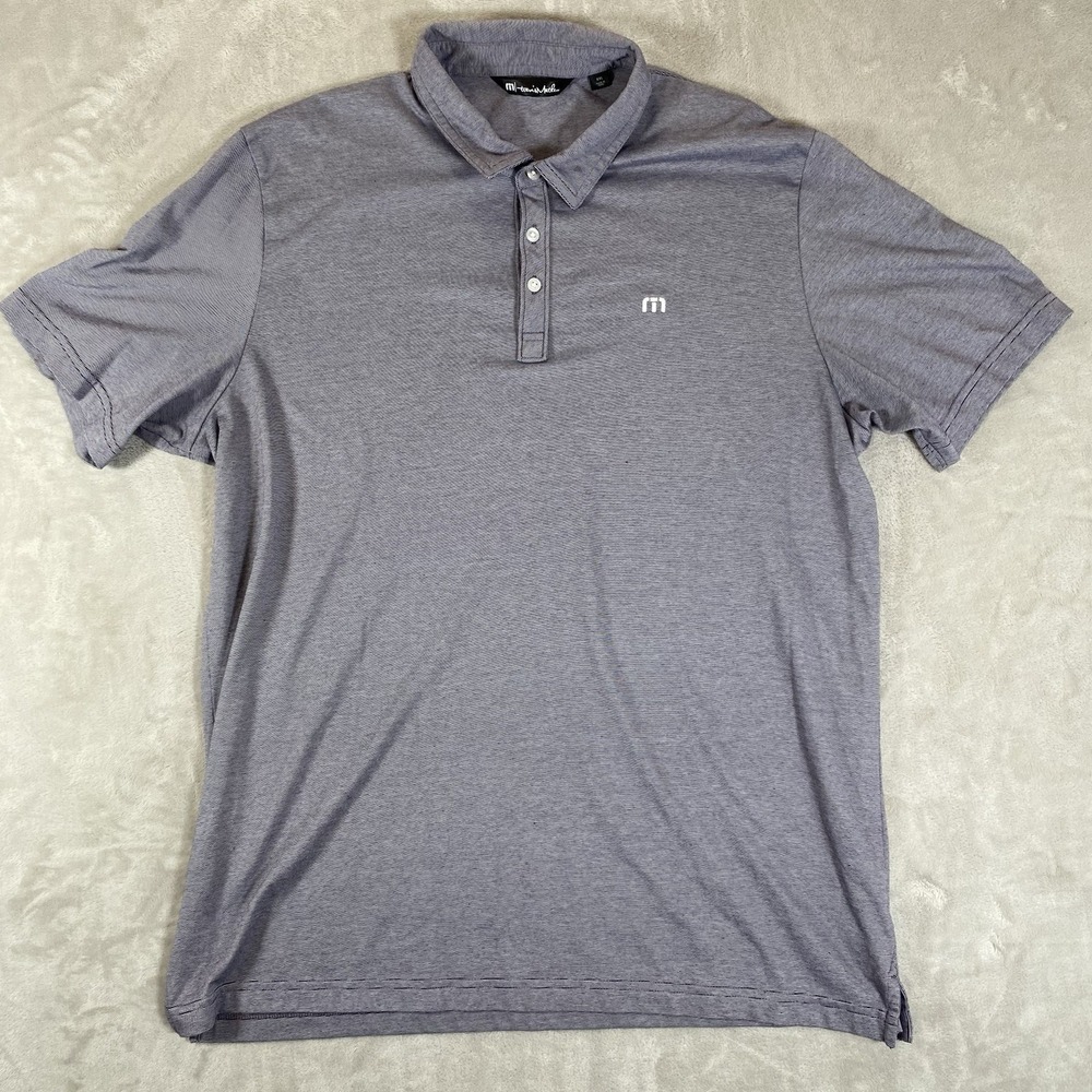 Travis Mathew Shirt Mens Polo XXL Gray Golf Casual Performance